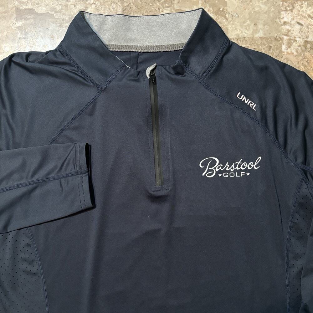 Barstool Golf Men's Navy UNFRL Quarter-Zip Pullover